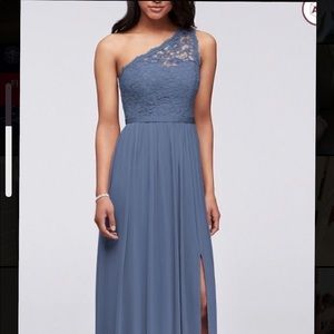 David’s Bridal One Shoulder Dress